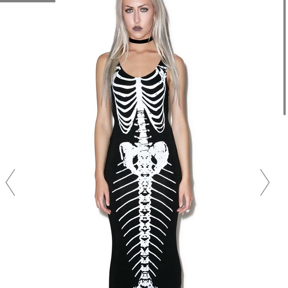 Dolls Kill Iron Fist Bone Deep Mesh Maxi Dress - Picture 8 of 8